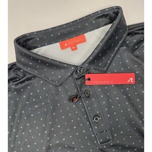 Redvanly Shirt‎ Mens XL The Times Polo Black Golf PUREpoly 4 Way Stretch R2507